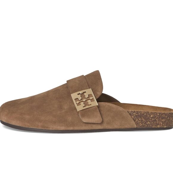 Tory Burch Suede Mellow Mule – River Rock - Picture 2 of 9